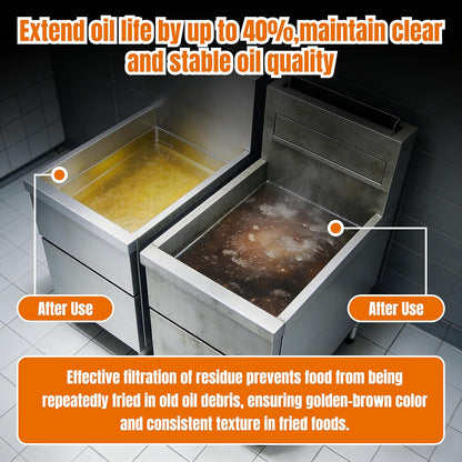 AF45 Commercial Deep Fryer Filter Screen Strainer 550 Micron Oil Filter for Commercial Restaurant Kitchens Stainless Steel 13.75x13.75” Extends Oil Life 40% by Capturing Debris Grease