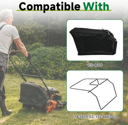 Lawn Mower Bag and Frame Set Grass Catcher Bag and Frame for to-ro 22" Recycler Lawn Mower Replace 132-4483-03 115-4664 114-2639-03 (Bag+Frame)
