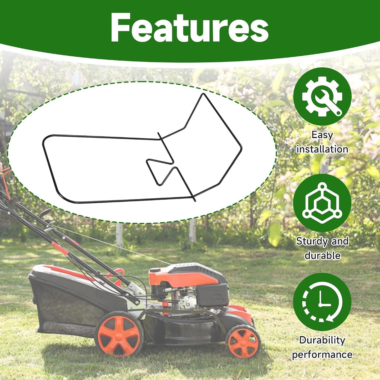 Lawn Mower Bag Frame Grass Catcher Bag Frame for to-ro 22" Recycler Lawn Mower Replace 132-4483-03 114-2639-03 (Frame)
