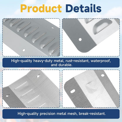 4 Set Shipping Container Vent, Container Air Vents Kit Cross Flow Ventilation Galvanized Steel Transportation Vent for Storage Containers Preventing Excessive Heat, Humidity and Condensation