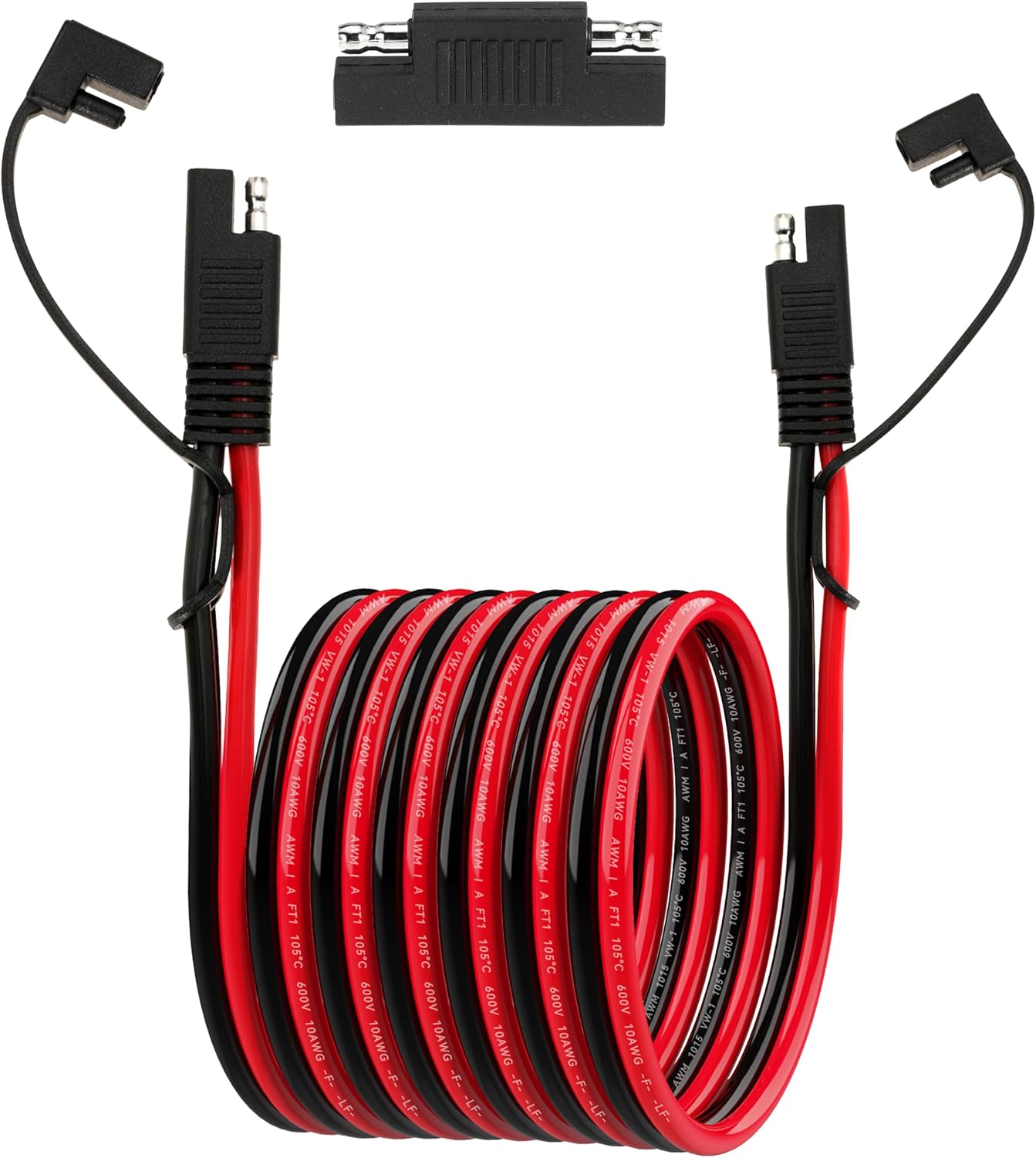 15FT 10AWG SAE Extension Cable, 10 AWG SAE Quick Disconnect Wire Harness 10 Gauge with Polarity Reverse Adapter for Solar Panel RV Battery Automotive and Marine Applications (10AWG 15FT)
