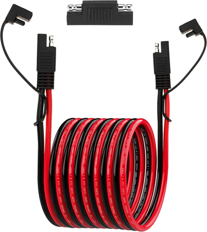 15FT 10AWG SAE Extension Cable, 10 AWG SAE Quick Disconnect Wire Harness 10 Gauge with Polarity Reverse Adapter for Solar Panel RV Battery Automotive and Marine Applications (10AWG 15FT)