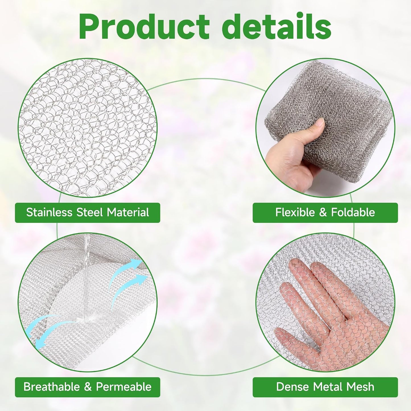 frtzal 5PCS 2Gallon Root Guard Gopher Proof Wire Baskets, Stainless Steel Gopher Mole Vole Mesh Baskets, Underground Cages for Plant Roots, Trees, Flowers, Crops, Tubers (GB-2Gal-35 * 35)