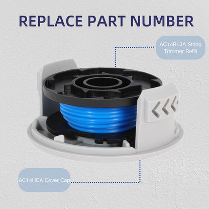 AC14RL3A Line String Trimmer Replacement Spool For Ryobi One+18v P2000 P2002 P2003 P2004 P2006 P2006A P20103 P2200 24v RY24021 RY24200 40v RY40021 RY40022 Cordless String Trimmer 11FT 0.065 Inch