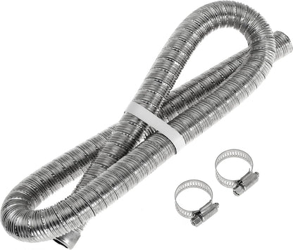 60cm 24mm Exhaust Pipe for Diesel Heater, 1 Inch ID Generator Exhaust Extension with Thru Hull Exhaust Skin and Tube Elbow Connector