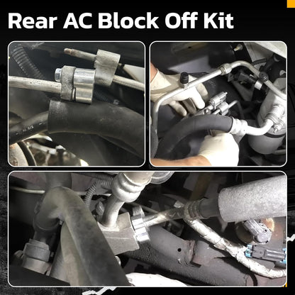 Rear AC Air Conditioning Block Off Kit for Chevrolet Suburban Tahoe and Yukon 1996-1999 with O-Rings