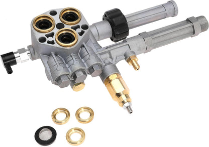Complete Pressure Washer Pump Head Replace AR43361 for SRMW2.3G28 Pump | Replace 43361,For SRMW2.4G28 Pumps, For Annovi Reverberi, For Toro, For Troy Bilt, With Unloader and Relief Valve