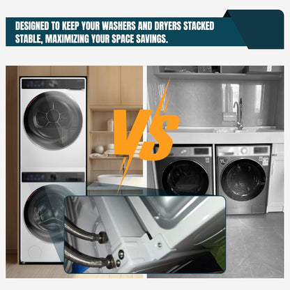 Replacement GFA24KITL Stacking Kit for G-E 24 Inch Wide Washers and Dryers, Stack Bracket Kit 24 In Front Load Laundry Stacking Kit, White