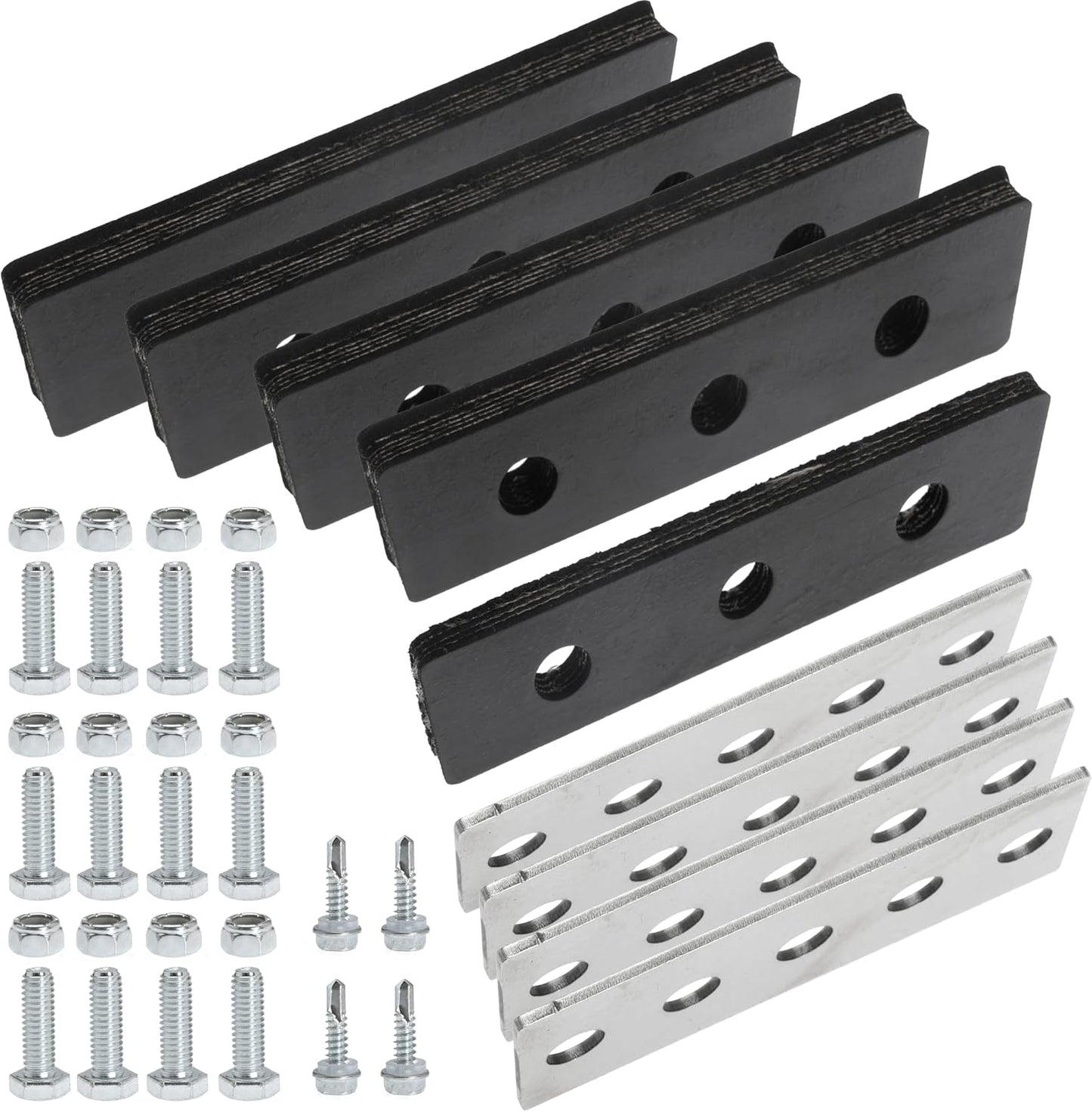 3/8inch Snow Blower Rubber Blade Impeller Modification Kit 4 Blade for 2-Stage Snow Blower