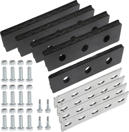 3/8inch Snow Blower Rubber Blade Impeller Modification Kit 4 Blade for 2-Stage Snow Blower