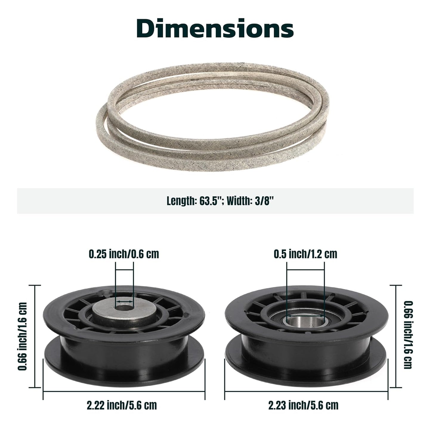Idler Pulley Belt Repair Kit Replaces 587973001 587969201 580364609, fits for Husqvarna LC221A LC221AH Walk-Behind Lawn Mowers, for Husqvarna 22" AWD HU675AWD HU725AWD Mowers
