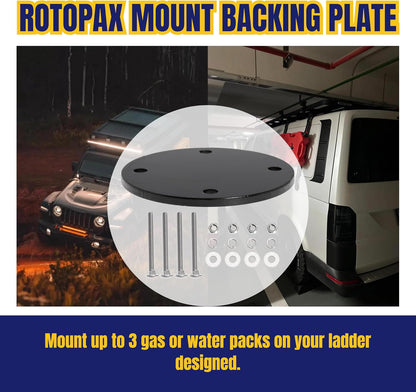 Mount Backing Plate for Rotopax Diesel Gas Can Mounting Plate Compatible with 1-1/2 Inch Off-Road Tube Roof Rack Ladder
