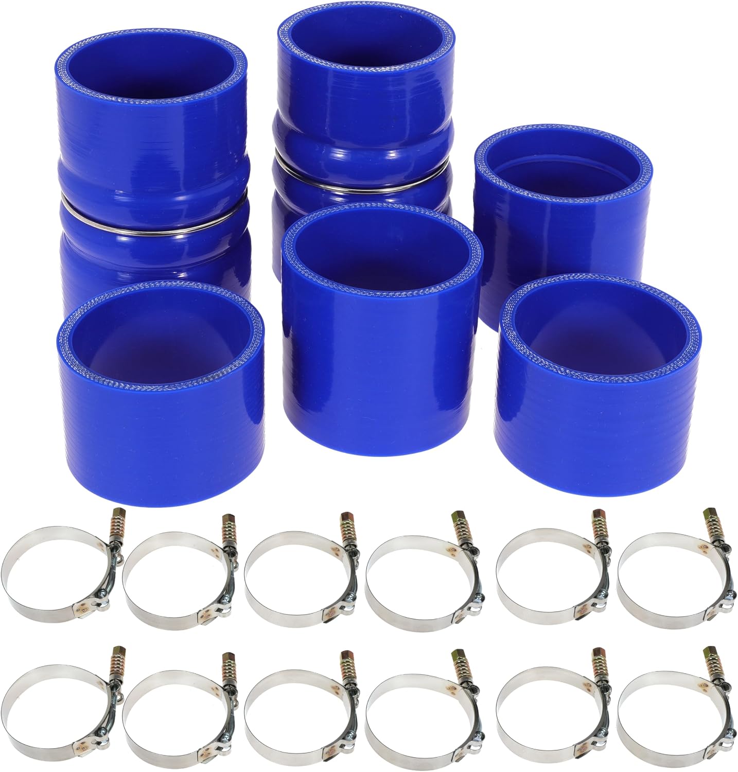 7.3 Hose Boot Kit for Ford F250 F350 7.3L Diesel 1999 2000 2001 2002 2003 with T Bolt Clamp Blue