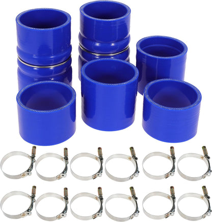7.3 Hose Boot Kit for Ford F250 F350 7.3L Diesel 1999 2000 2001 2002 2003 with T Bolt Clamp Blue