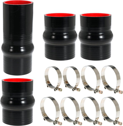 5.9 Heavy Duty Silicone Intercooler Hose Boot For Dodge Ram 2500 3500 Pickup 5.9L Cummins Diesel 2003-2007 with T Bolt Clamp