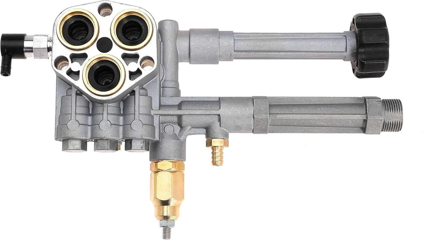 Complete Pressure Washer Pump Head Replace AR43361 for SRMW2.3G28 Pump | Replace 43361,For SRMW2.4G28 Pumps, For Annovi Reverberi, For Toro, For Troy Bilt, With Unloader and Relief Valve