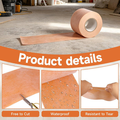 Waterproof Membrane for Shower,5Inch X 98.4Ft Feet Waterproofing Shower Membrane 20mil Thickness Waterproof for Sauna Bathroom Walls Tile Underlayment