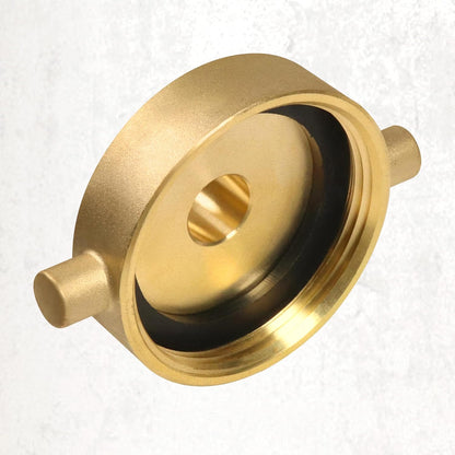 2-1/2" NH NST Female x 2" NPT Male Fire Adapter, Brass Fire Equipment for Hose or Hydrant with Pin Lugs, 2 PCS