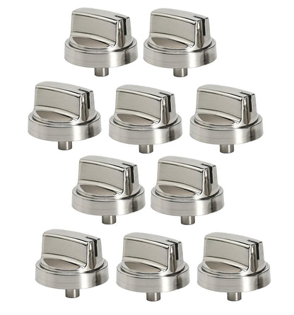 WB03X29300 Gas Stove Knobs Replace for GE Stainless Steel Stove Gas Range Knobs Compatible with JGP3030SL2SS JGP3036SL1SS JGP3530SL1SS JGP5530SL1SS JGP5536SL1SS AP6301265 4585904 (Silvery-5 Pack)