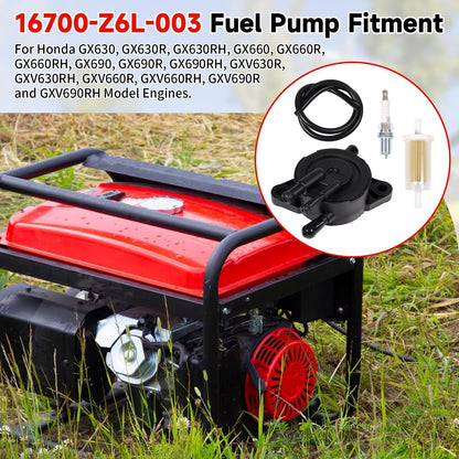 Solenoid Valve Replaces 16200-z6L-003 and Fuel Pump Replace 16700-Z6L-003 for Honda GX630 GX630R GX630RH GX660 GX660R GX660RH GXV690R