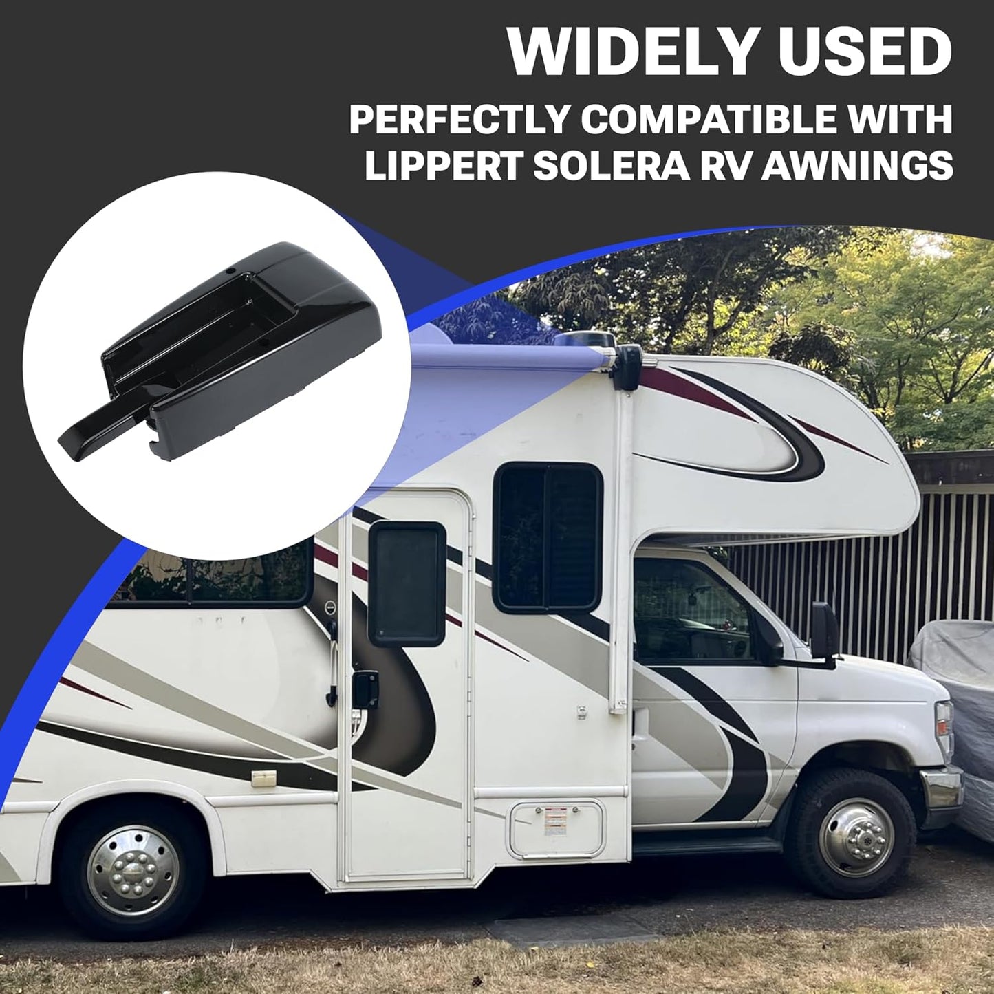 Regal Head Covers Drive Idler Back Replace 643921 for Lippert Solera(2) | For Camper Trailer Awning Motor,RV Awning Head Cover Back End Cap