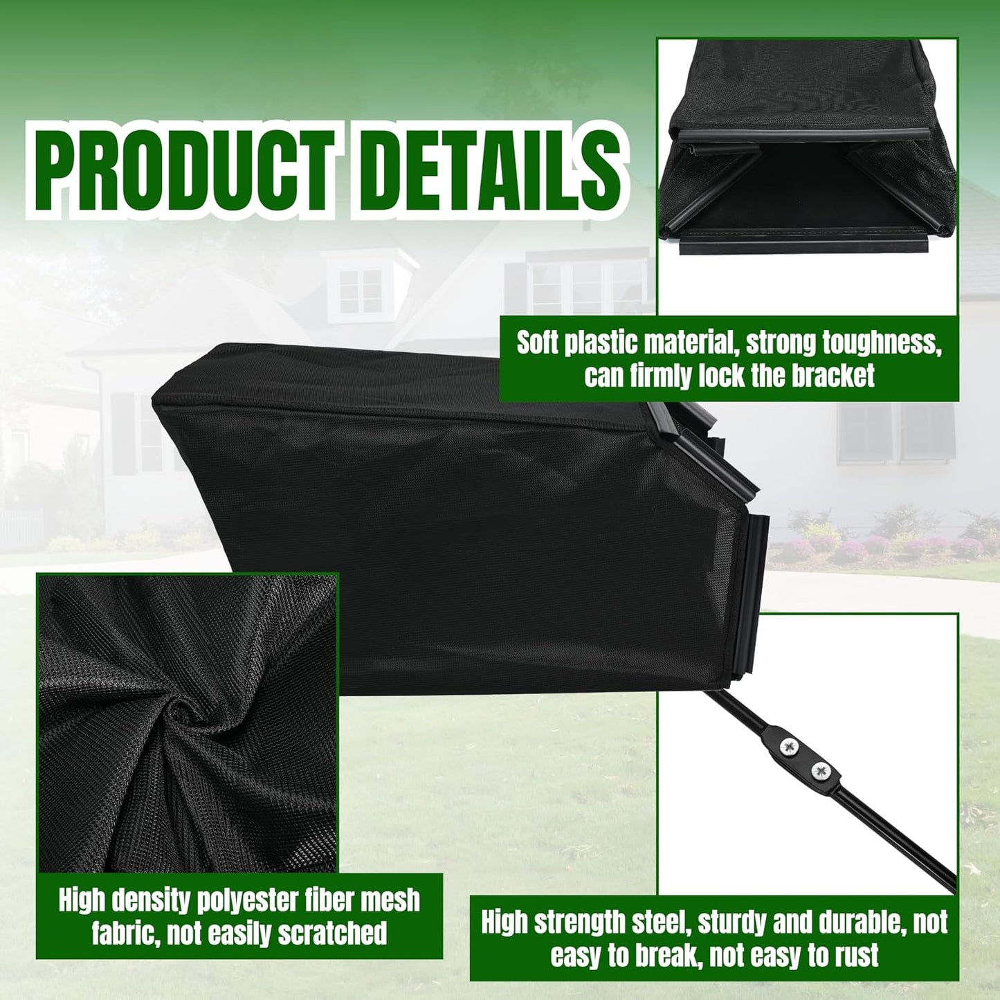 Grass Catcher Bag and Frame Set for to-ro 22" Recycler Lawn Mower Replace 115-4664 132-4483-03 114-2639-03, Foldable Frame
