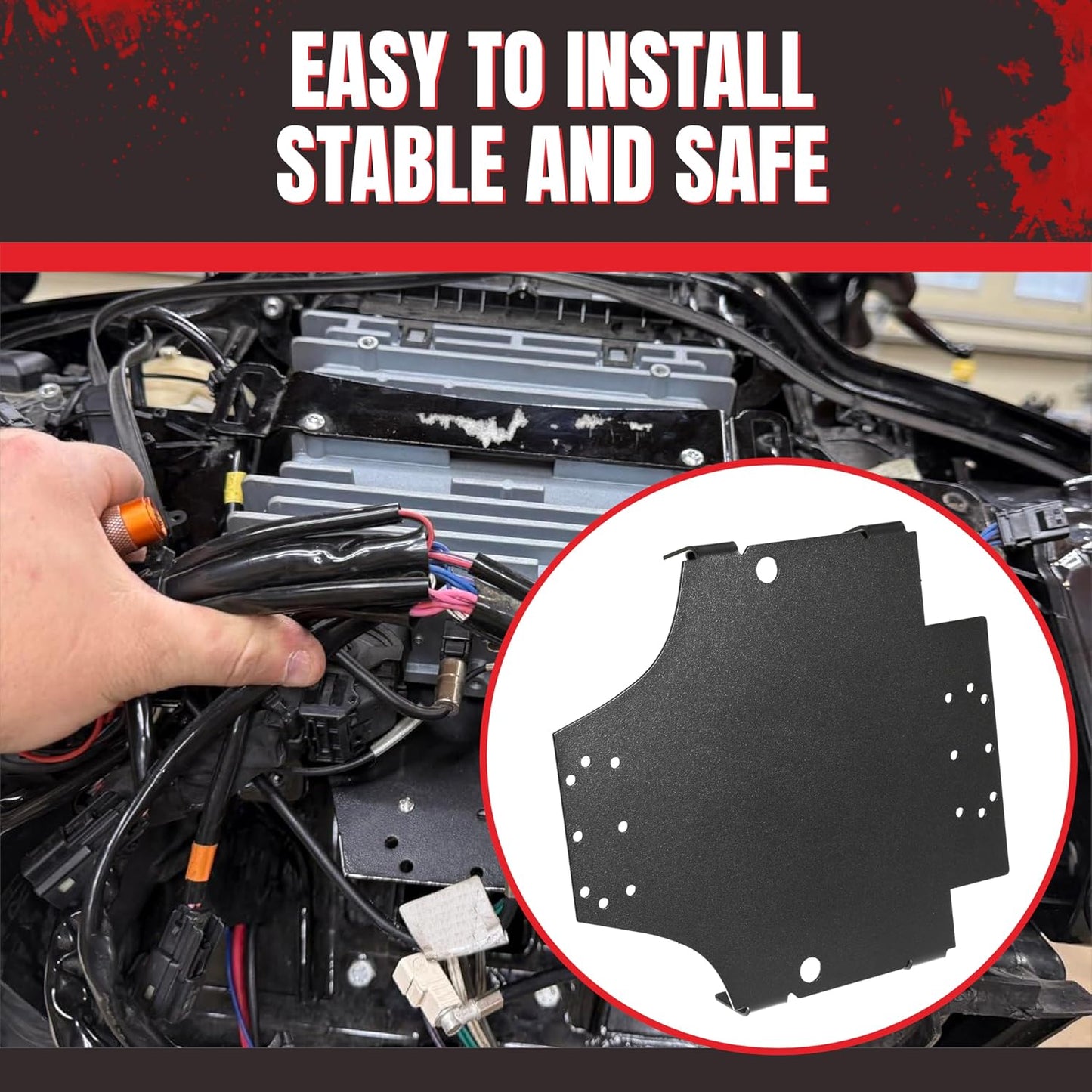 Amplifier Mounting Bracket Replace BC-AMP04 for Road Glide | for Harley Davidson