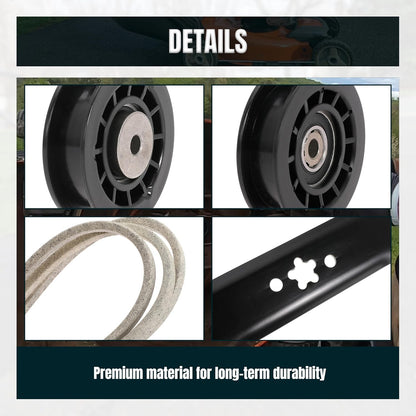 LC221A LC221AH Pulley Belt Rebuild kit Replace 587973001 580364609 587969201 with 586859604 Blade for Husqvarna 22" AWD Lawn Mowers