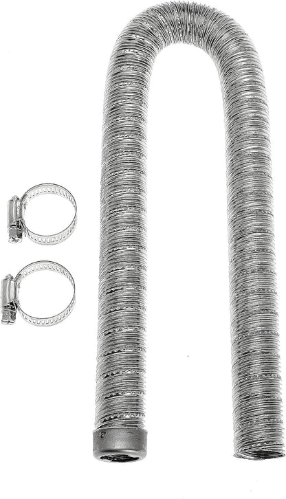 60cm 24mm Exhaust Pipe for Diesel Heater, 1 Inch ID Generator Exhaust Extension with Clamps for Parking Air Heaters (Double Wall)