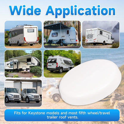 unrulysoul RV Roof Mushroom Vent Cap Plumbing Vent Water Guard for Keystone 5th Wheel RVs Travel Trailers, 2pcs