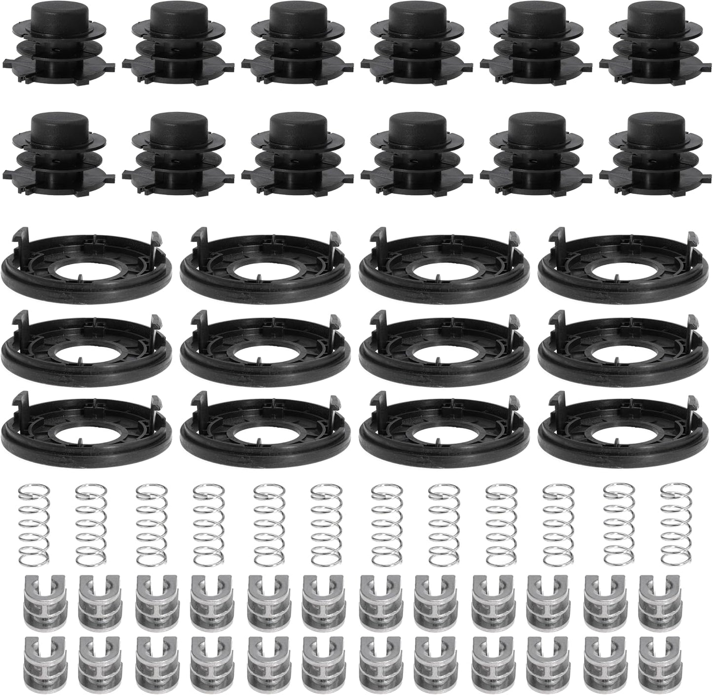 25-2 Trimmer Head Rebuild Kit for Stihl 25-2 FS44 FS55 FS80 FS83 FS85 FS90 FS100 FS100RX FS110 FS120 FS130 String Trimmer with Cover Cap Parts Head Spool (Spool-S2512)