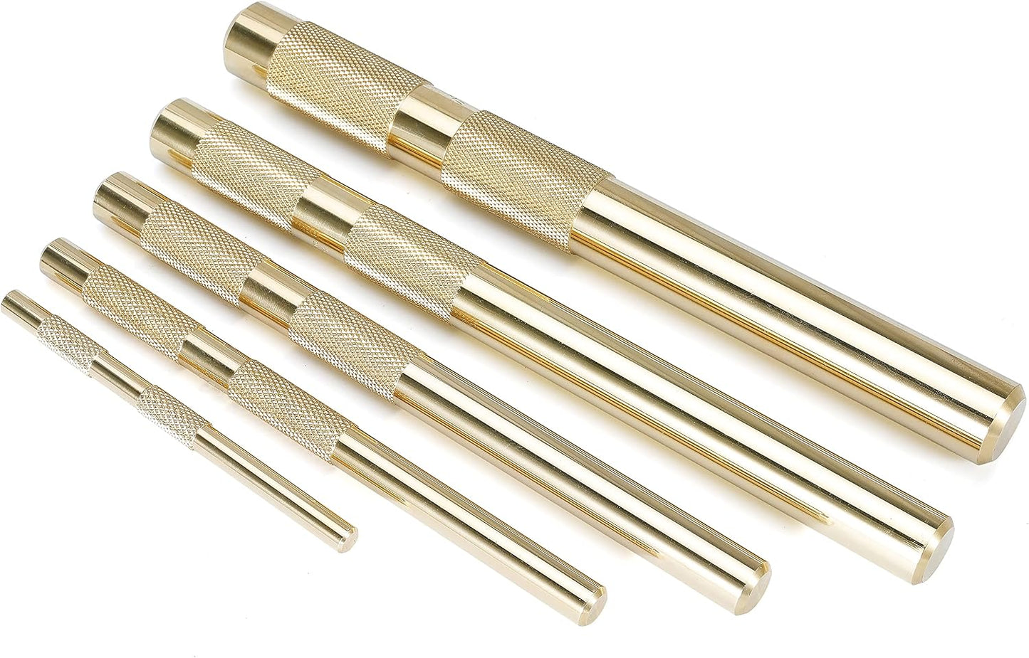 Pro 67003 Hand Tool Brass Drift Punch Set 1/4-Inch 3/8-Inch 1/2-Inch 5/8-Inch 3/4-Inch 1/4'' 3/8'' 1/2'' 5/8'' 3/4'' 5 Pc.
