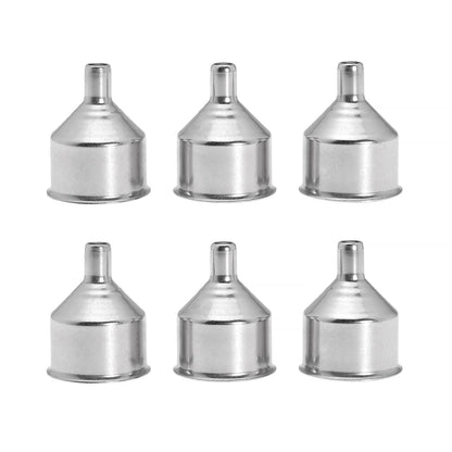 Stainless Steel Funnel for Flask Small Funnels for Drinking Liquor Flask,Oil Bottle,Perfume Bottle,Amber Bottle,Spices Liquids Universal Mini Funnel with 3/8" Spout (6)