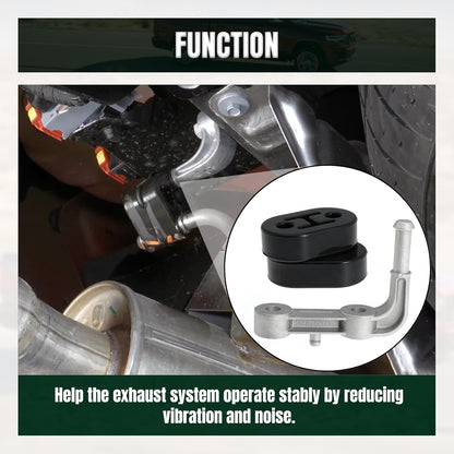 68275662AB Rear Left Exhaust Bracket Driver Side Muffler Support Assembly for Ram 1500 5.7 6.2 2019-2024 5.7L 6.2L with 2pcs Rubber Exhaust Hanger Insulator Support Bushing