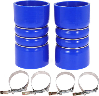 3 Inch Silicone Charge Air Cooler Hump Hose Boot Set 3" X 6" with T Bolt Clamp Red (Hose-3060-RD)