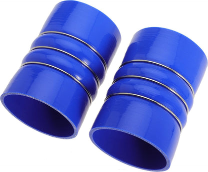 Silicone Charge Air Cooler Hump Hose Boot Set 4" X 6" 4 inch with T Bolt Clamp Blue