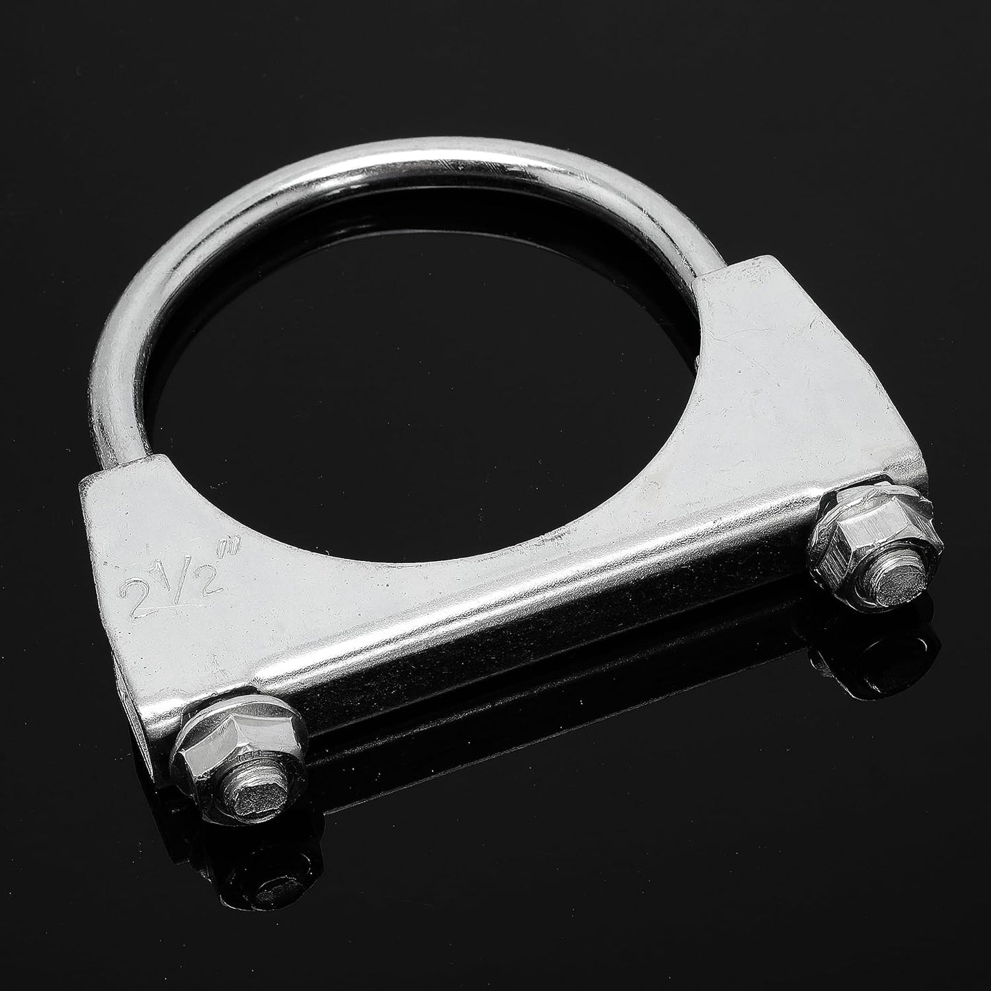 2-1/2" U Bolt Exhaust Clamp - 2.5 Inch U-Bolt Muffler Clamps Clip Replacement for RV UTV Tractor Motorcycle System