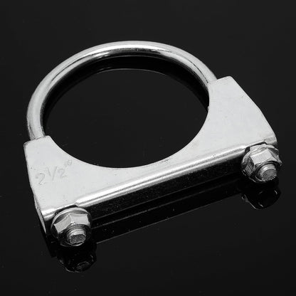 2-1/2" U Bolt Exhaust Clamp - 2.5 Inch U-Bolt Muffler Clamps Clip Replacement for RV UTV Tractor Motorcycle System