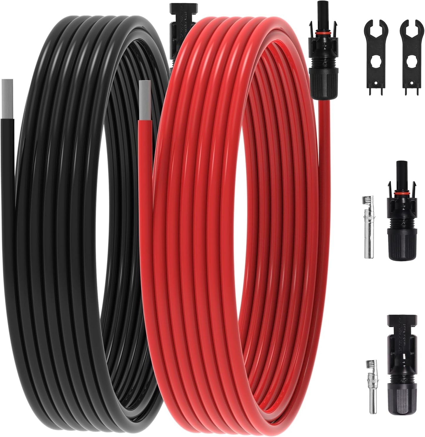 20Ft 10AWG Solar Panel Extension Cable, 10 AWG Solar Extension Cable 10 Gauge 20 Feet Solar Wire with Solar Panel Female Male Waterproof Connectors for RV Boat Home (10 AWG-20Ft)