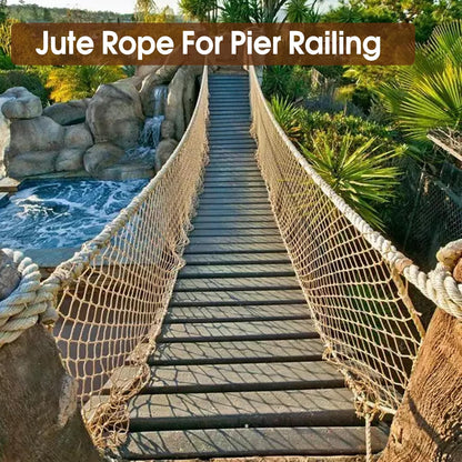 Jute Rope,Tug War Rope,30mm Thick Twisted Manila Ropes,Natural Heavy Duty Hemp Rope for Swing Bed, Crafts, Railing, Tug of War, Home Decorating (50ft, 30mm)