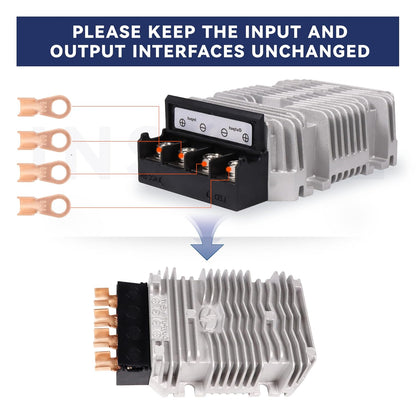 24V to 12V 60A 720W Buck DC-DC Power Converter Step Down Transformer, Silver and black, SD60A