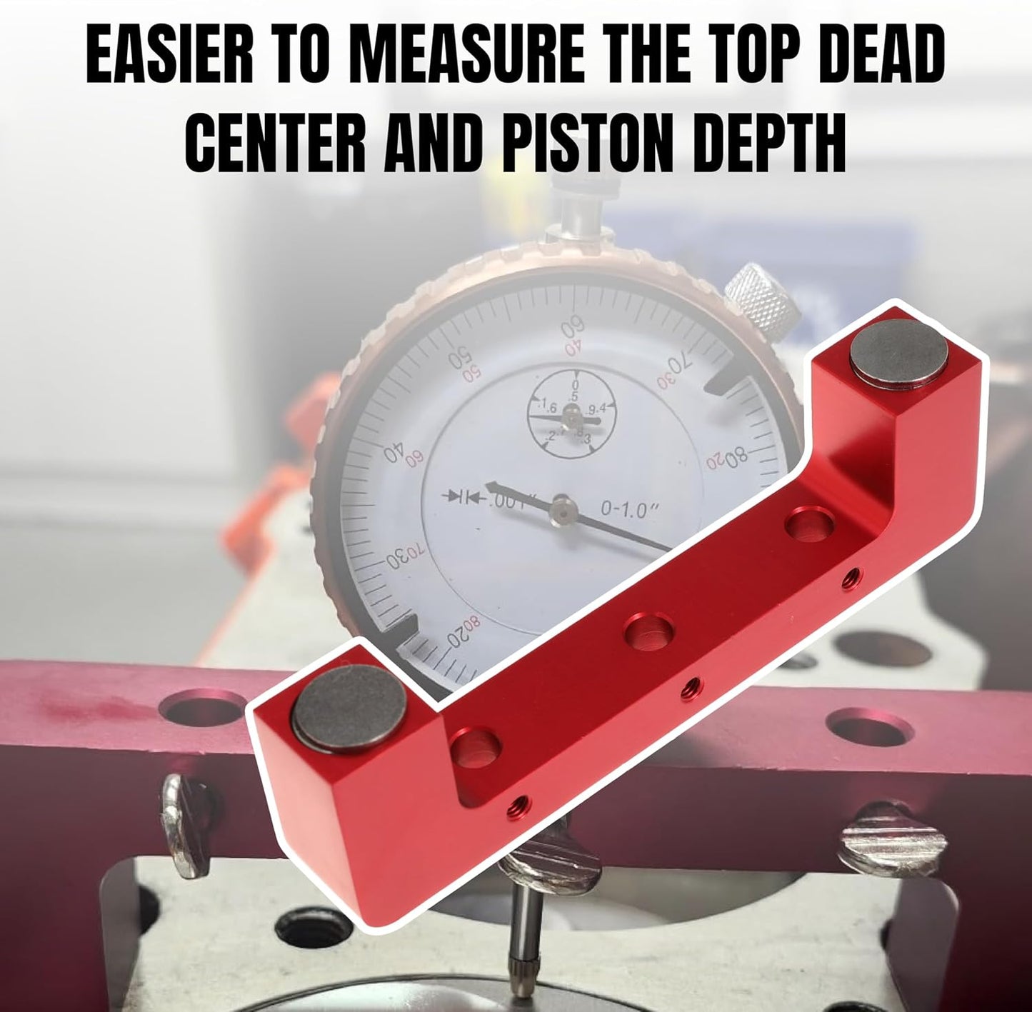 Magnetic Deck Bridge Replace 66797 for Up to 4-1/2in Bores, with 4933 Piston Top Dead Center Stop Tool