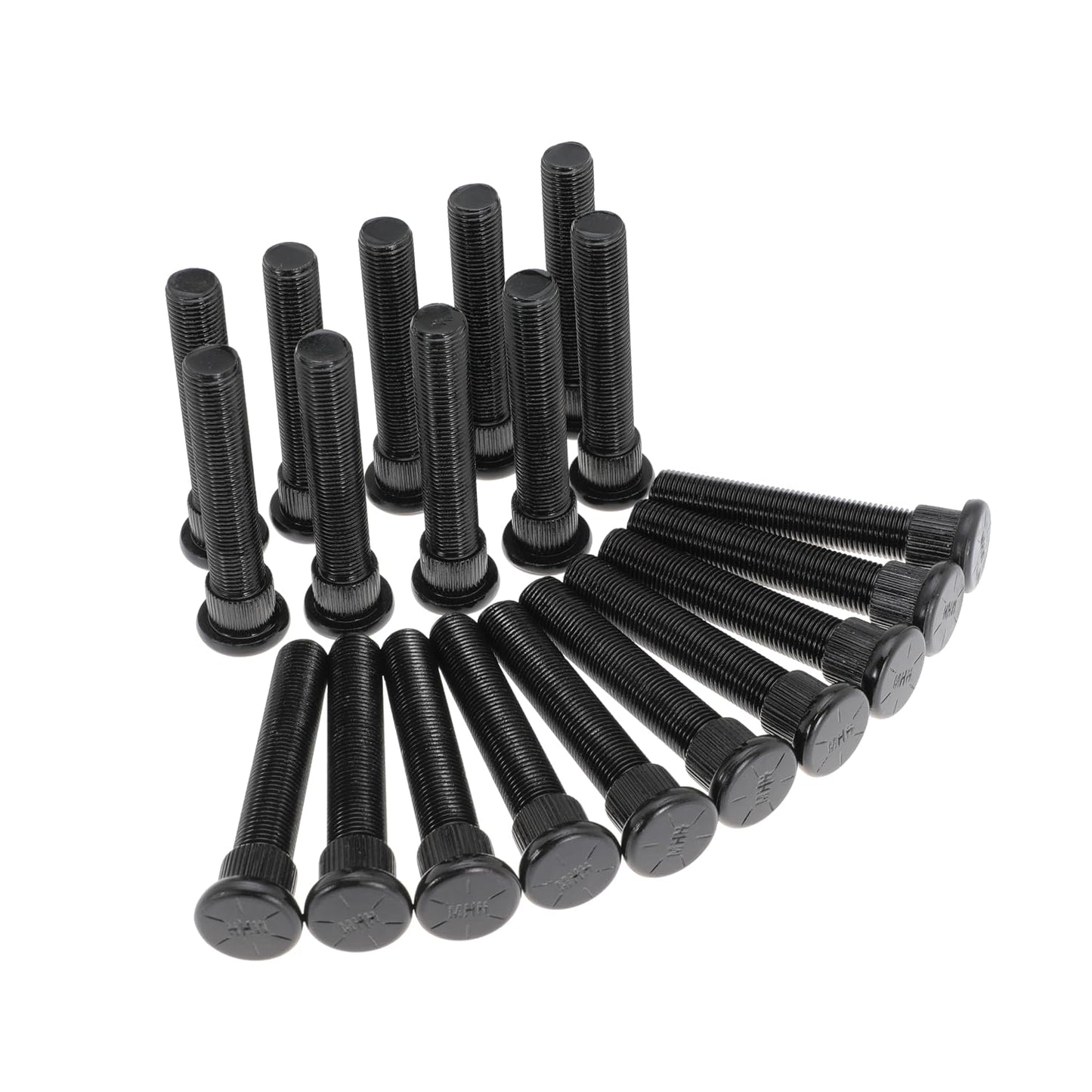 Wheel Stud Bolt 1" Longer Than Stock for Ford for Mustang 1965-2004 for Chevy C10 1973-1987 with Extended Length, 1/2" x 20 Thread, 3" Length, 0.625 Knurl (20Pcs)
