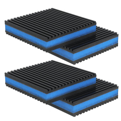 4''x 4''x 7/8'' Anti Vibration Pad, Rubber EVA Sound Isolation Vibrating Mat for Air Compressor, Conditioner, Treadmill, HVAC Washer Dryer (Pack of 4)