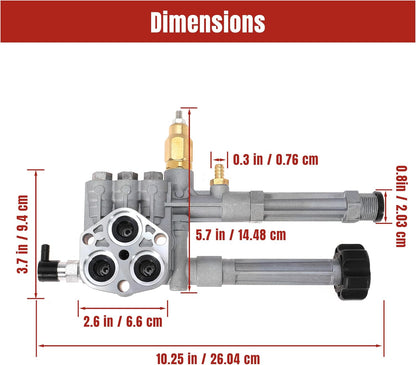 Replacement AR42940 Pressure Washer Pump Head Assy 2600 PSI, 2.2 GPM with EZ Start/Thermal Relief Valve Replace AR42518 AR43061 for RMW2G20 RMW2.2G20D RMW2.2G24