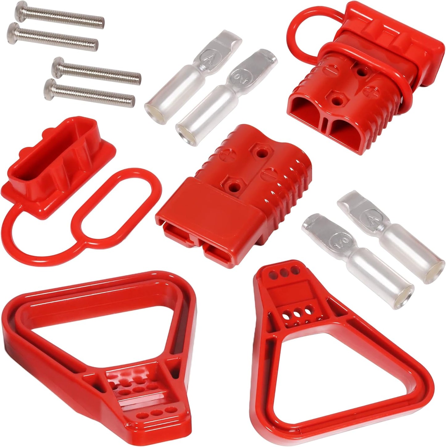 175A 600V Battery Quick Connect/Disconnect Connectors 1/0 AWG Wire Harness Cable Plug Kit with Handle and Protect Cover 2Pack