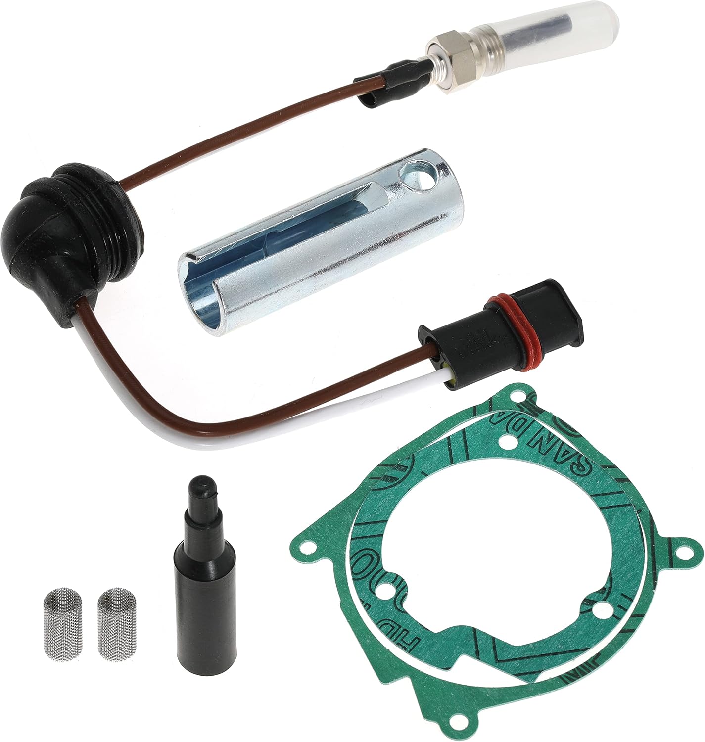 Glow Plug Repair Kit with Temperature Overheat Sensor for 12V Chinese Parking Diesel Heater 2KW 5KW 8KW Models, 8PC Ceramic Glow Plug and Gaskets Maintenance Kit
