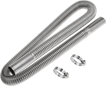 100cm 1 inch Heater Exhaust Pipe Generator Exhaust Extension Fuel Tank Gas Vent Hose with Clamps