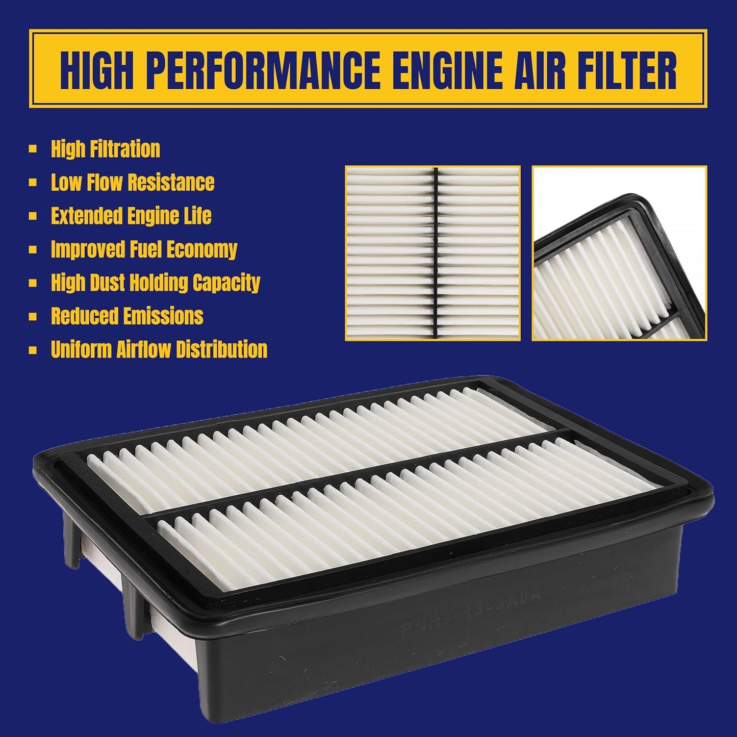 Engine and Cabin Air Filter Fit for Mazda CX-30 2020-2024 for Mazda 3 2019-2024 CX-50 2023 Replace BDGF-61-J6X BDTS61J6X PAJ8-13-3A0A PAH9-13-3A0A (2 Pack)