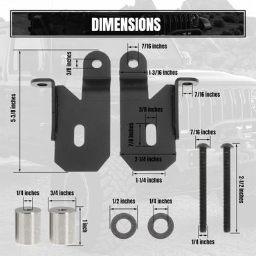 A-Pillar Mount Replaces 7318 Light Mounting Bracket Fits for Jeep Wrangler JL 2018-2019